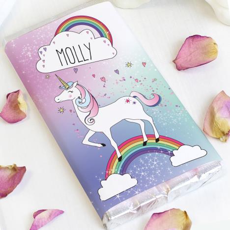 Personalised Unicorn Milk Chocolate Bar Extra Image 1